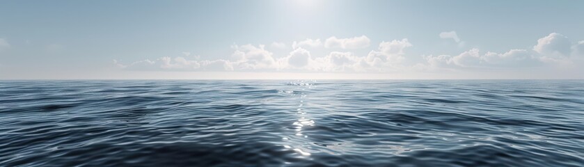 Obraz premium Create a serene minimalist ocean scene demonstrating environmental stewardship through drone photography Emphasize the vastness of the sea