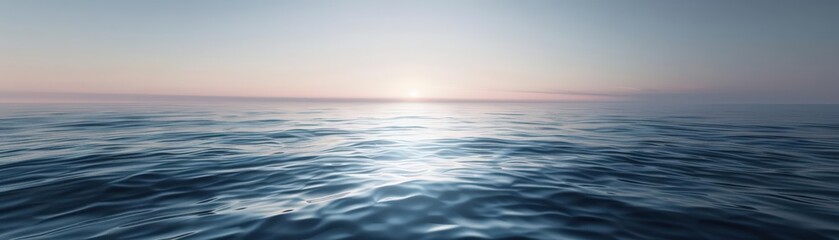 Naklejka premium Create a serene minimalist ocean scene demonstrating environmental stewardship through drone photography Emphasize the vastness of the sea