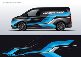 Sporty van wrap car wrap livery design foe universal medium van vector eps10 ready print printable file