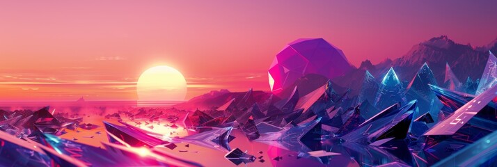 Geometric Abstract Gaming Wallpaper Background 4K