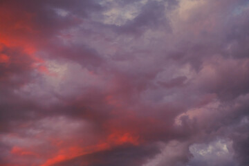 Fototapeta premium colorful and dramatic sunset clouds