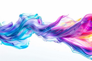 Fototapeta premium Abstract Colorful Swirls Isolated On White Background