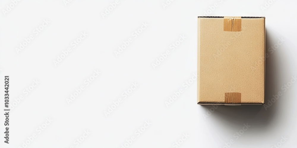 Poster cardboard shipping box isolated on a white background, featuring a clipping path and copy space for 