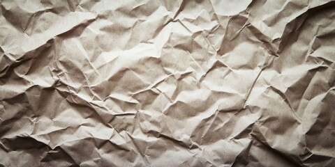 Obraz premium Crumpled paper texture. Blank background. Image with vignette.