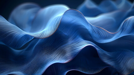 Obraz premium Abstract 3D Blue Waves Background