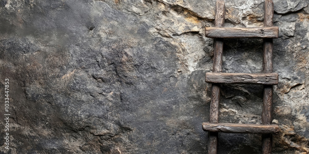 Poster jacob's ladder against a large stone background horizontally with copy space