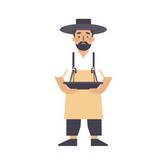 sellers in the market vector illustration