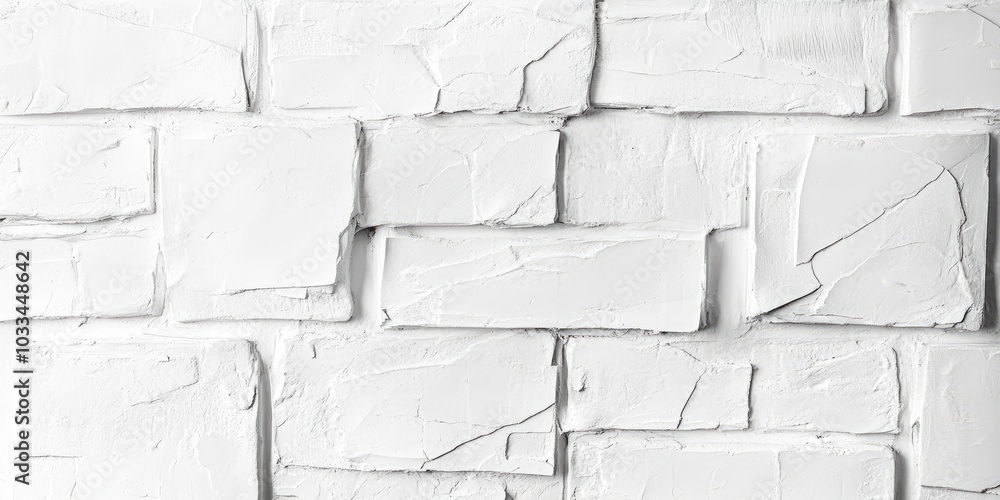 Aufkleber textured white brick wall with a stucco pattern. abstract background featuring a plaster decorative 