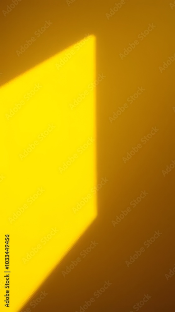 Poster abstract yellow light shape on a muted background, creating a minimalist and modern atmosphere. perf