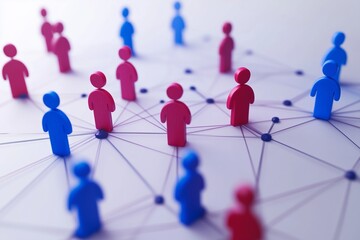 Organisation structure. People's social network. Business and technology concept.