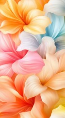 A vibrant and colorful floral background featuring soft, delicate petals in a blend of warm and cool hues, perfect for design projects.
