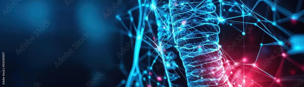 Poster a vibrant digital representation of interconnected data networks, symbolizing technology, communicat