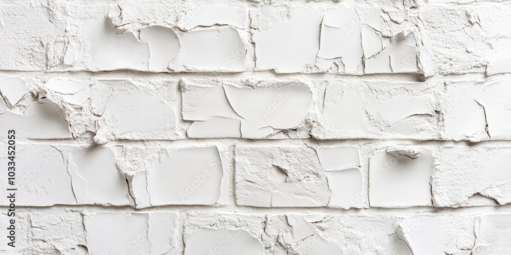 Aufkleber textured white brick wall with a stucco pattern. abstract background featuring a plaster decorative 