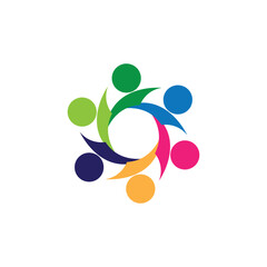 Colorful People and Community Logo Vector