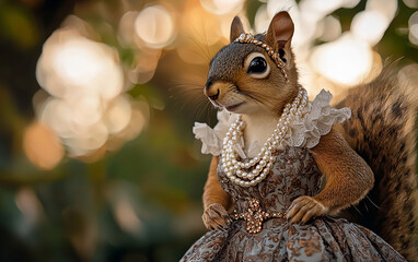 Obraz premium squirrel on the tree