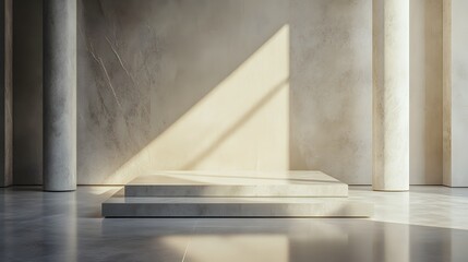 an empty display pedestal waiting for luxury items