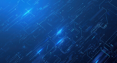 abstract blue background with space for text，Suitable for use as a background for slides introducing new technologies or rapidly developing fields, and for posters related to tech or network concepts.