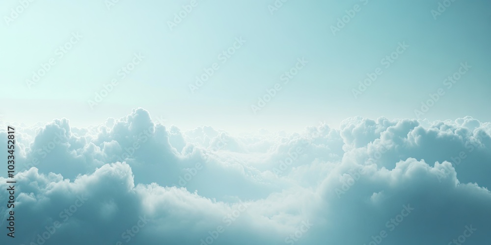 Poster a section of the sky captured while in the clouds, defocused.