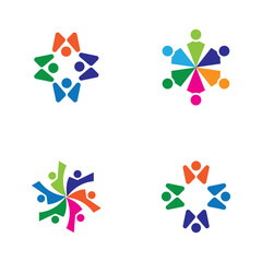 Colorful People and Community Logo Vector