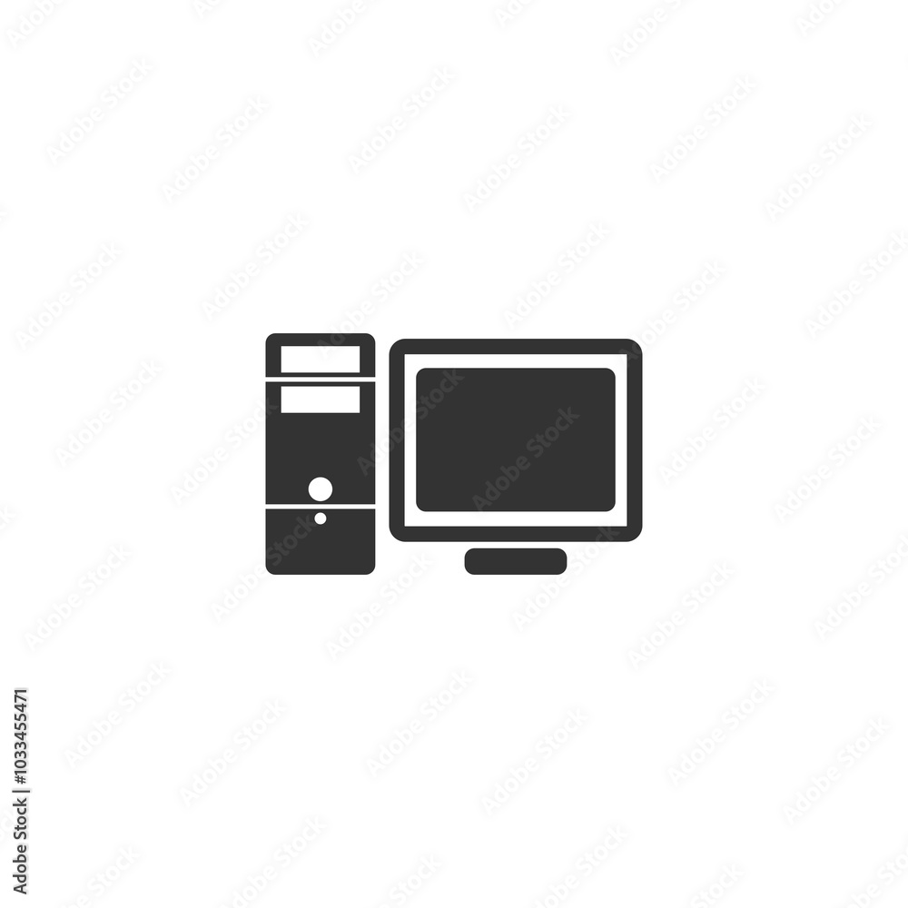Poster computer icon isolated on transparent background