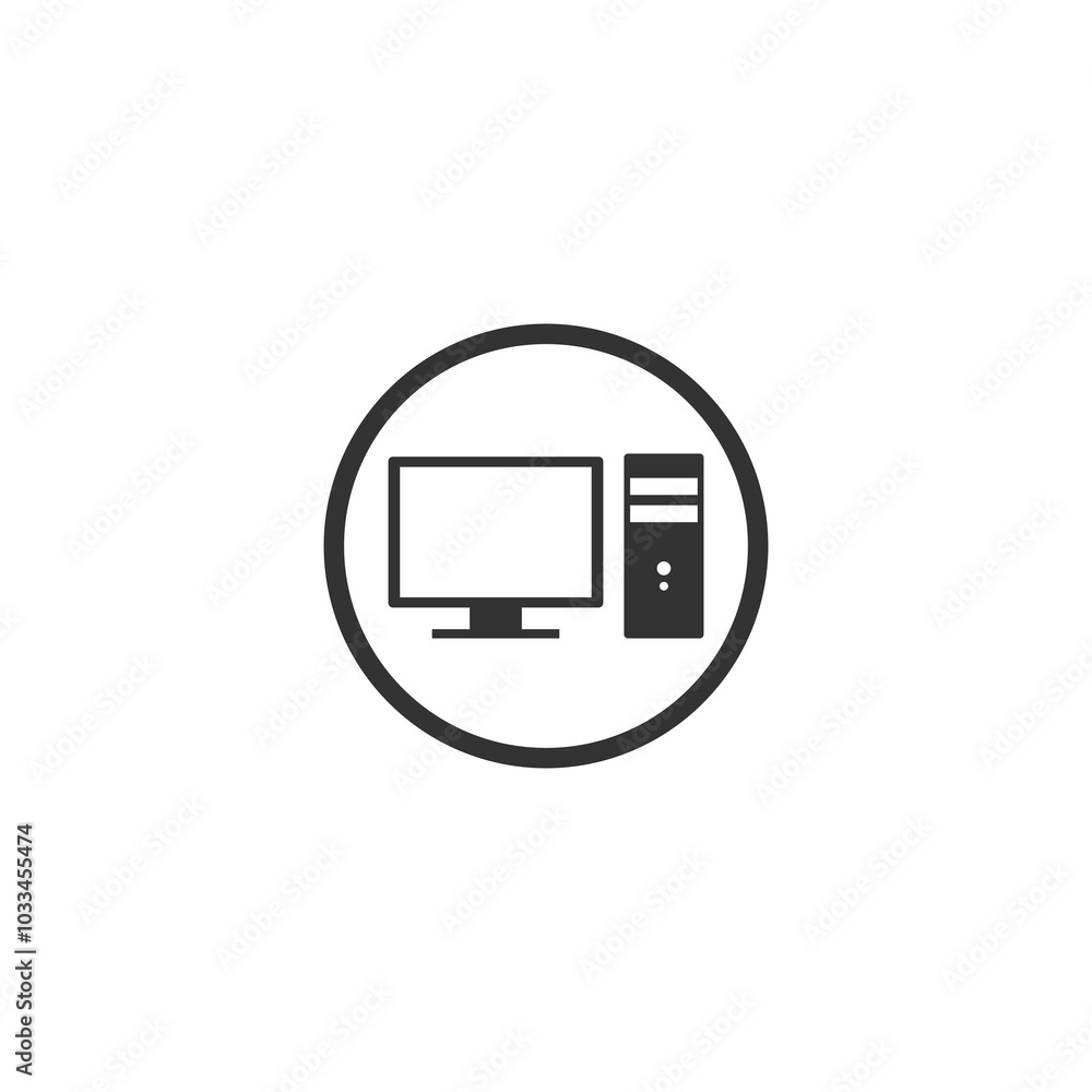 Poster computer icon isolated on transparent background