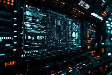 Naklejka premium Abstract Futuristic Technology Background for Web Design, Presentations, and Digital Art