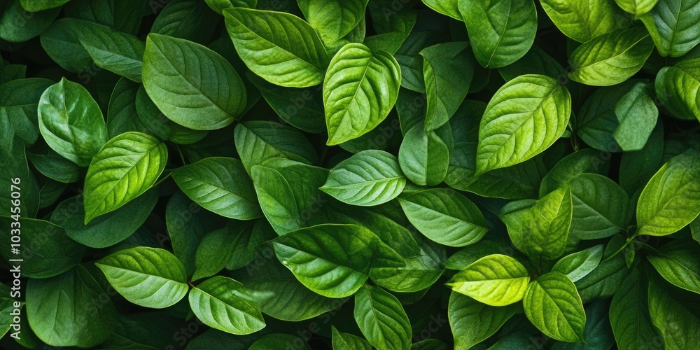 Poster green leaves nature background can be utilized as wallpaper, screensaver, brochure cover, or as a ba