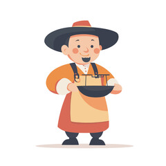 Flat illustration of people selling