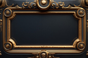 gold frame with clipping path