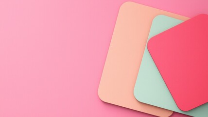 Minimalistic 3D Illustration of a Blank Quiz Answer Sheet with Empty Sections for Creative Design Projects