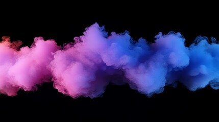 Colorful smoke clouds against a black background.