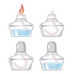 A alcohol lamp illustration vector