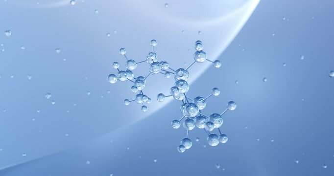 Meropenem rotating molecular structure, 3d model of molecule, antibiotic, looped video