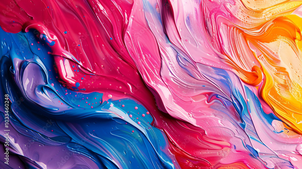 Aufkleber abstract background with colorful paint swirls and fluid shapes, creating an artistic texture. high-