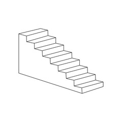 Obraz premium stair icon design