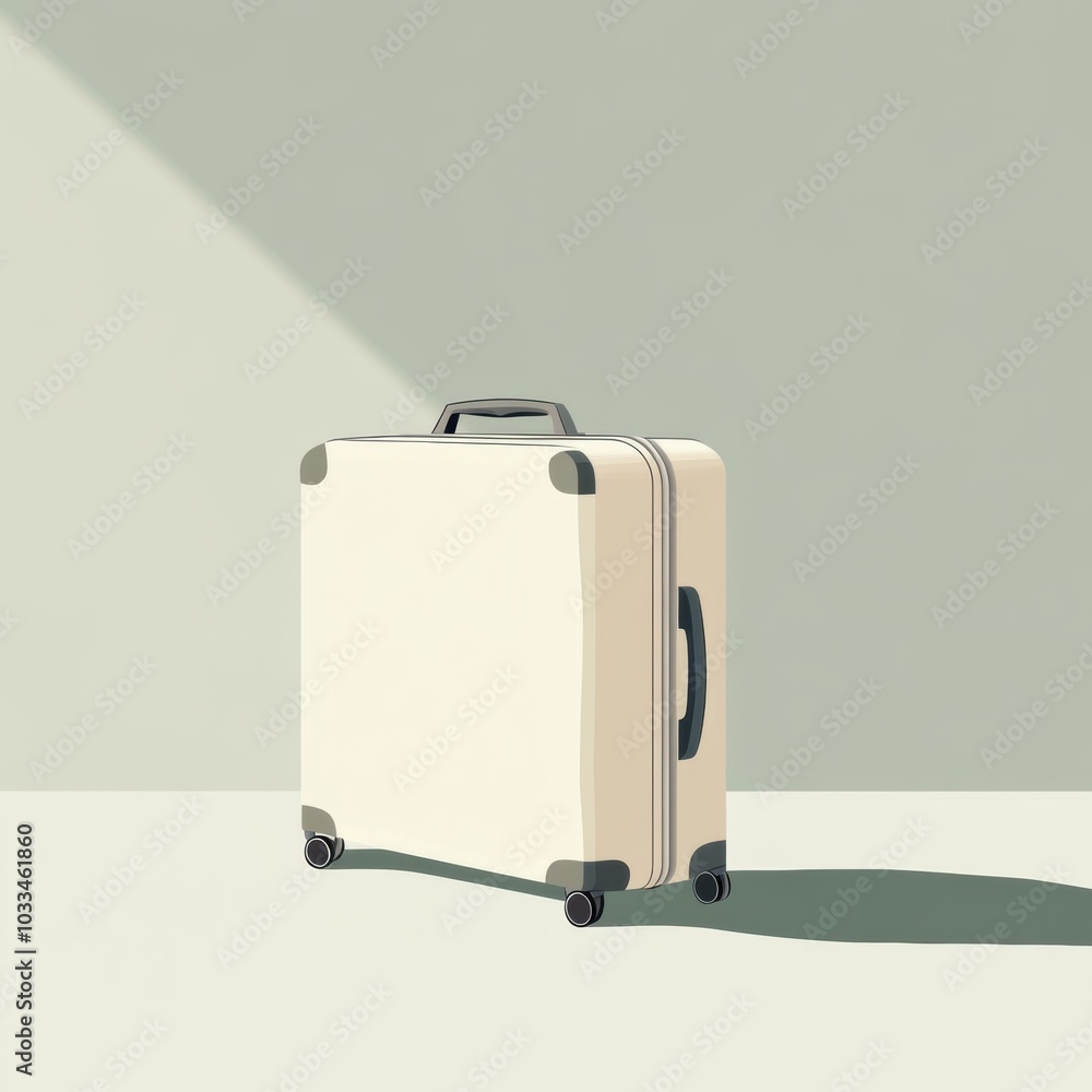Aufkleber the illustration showcases a neatly designed suitcase highlighting clean lines and a modern aestheti