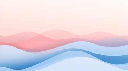 Fototapeta premium Abstract Wave Pattern with Pastel Colors - Minimalist Digital Art Background