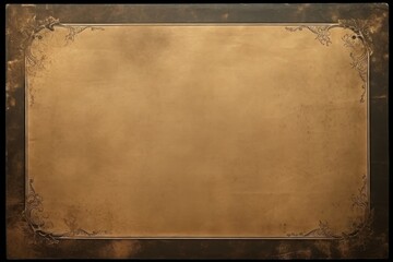 Fototapeta premium Old black paper with antique frame backgrounds texture blackboard.