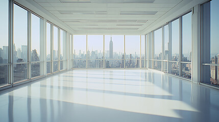 Fototapeta premium An empty minimalist grand floor
