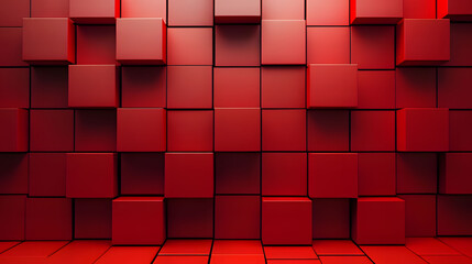 The height of the red cubes is different. Generative AI