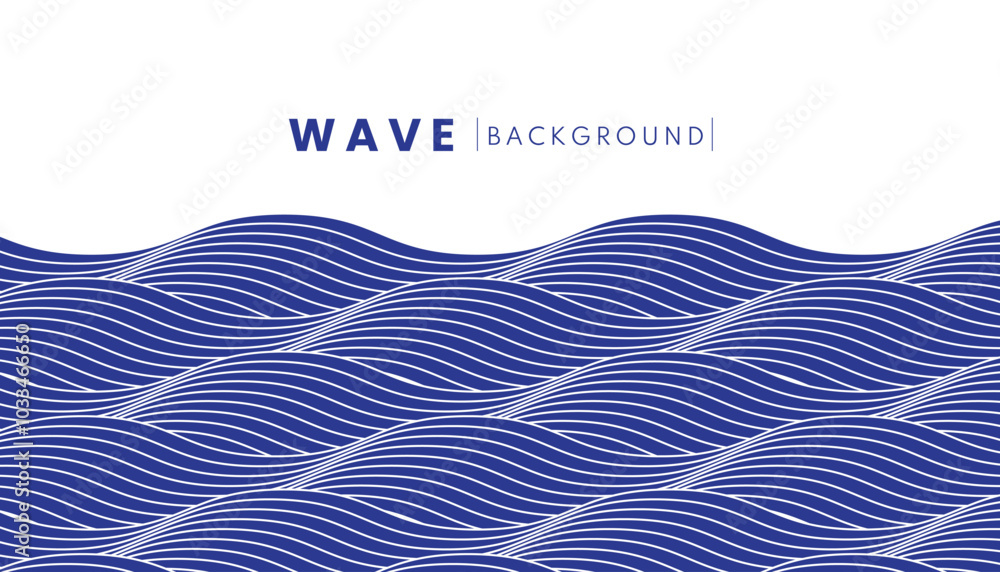 Aufkleber abstract blue wave background with flowing patterns and textures. concept a dynamic and serene ocean