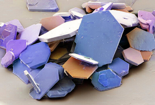 Aspirin crystals, SEM