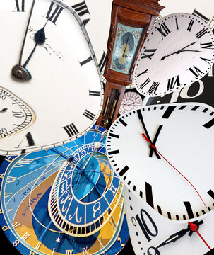 Clock faces, illustration