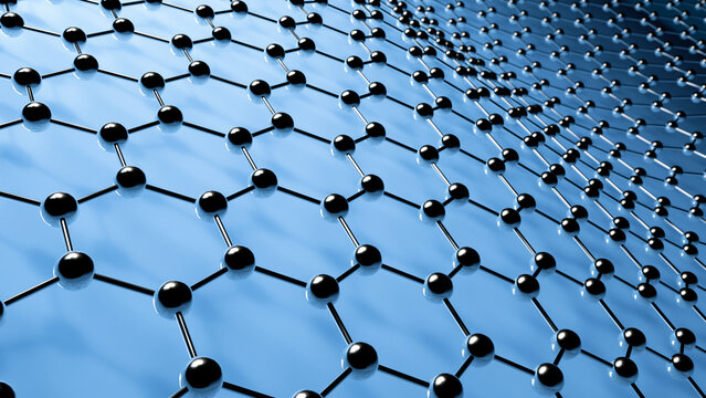 Graphene molecular structure, illustration