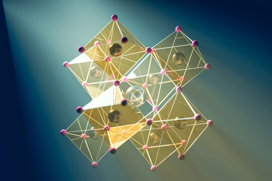 Perovskite solar cell, illustration