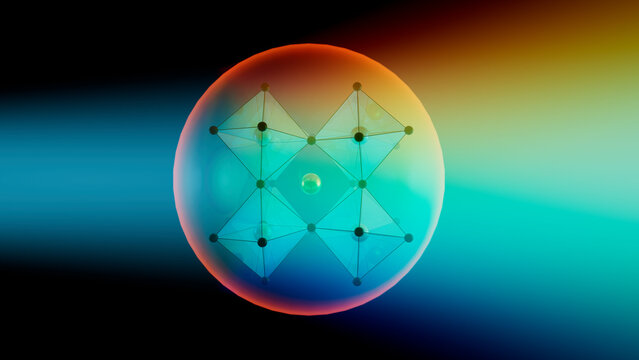 Perovskite quantum dot, conceptual illustration