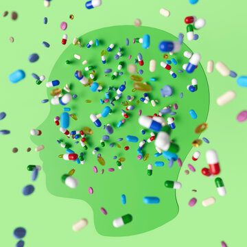 Mental health drugs, illustration