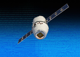 Satellite technology, conceptual illustration