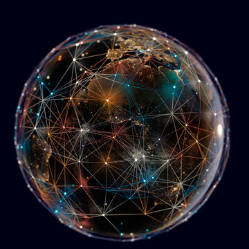 Global connections, conceptual illustration