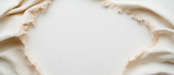 A light fabric drapes softly around a blank, neutral center, creating a cozy, inviting atmosphere, perfect for backgrounds or product displays.